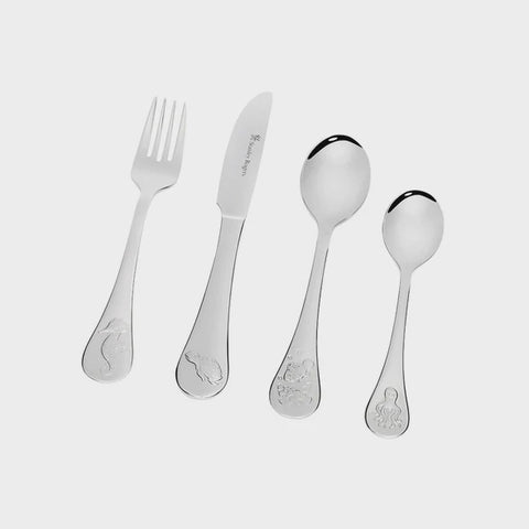 Childrens Cutlery Sea Animals 4Pc Set