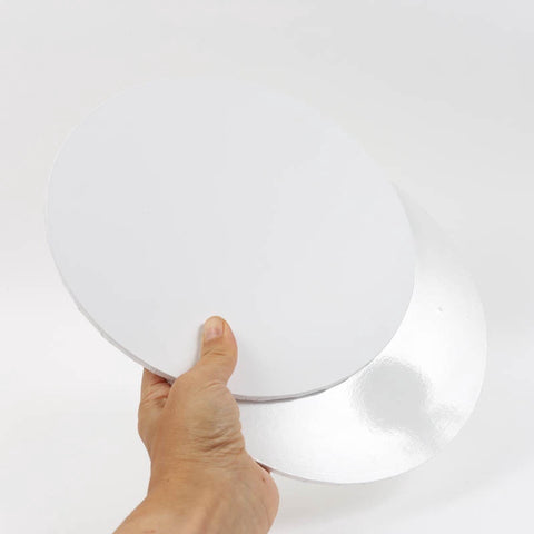 Matte White 12" Round Masonite Cake Board