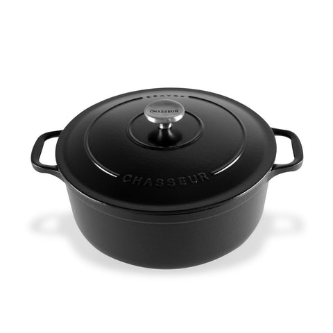 Round French Oven  - Matte Black( 5 Sizes)