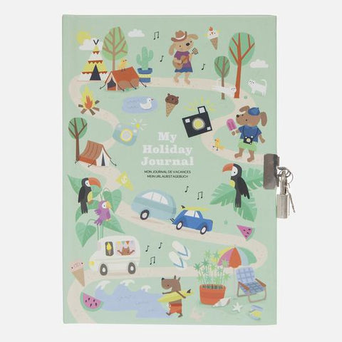 Tiger Tribe Small & Fun - Lockable Diaries - My Holiday Journal