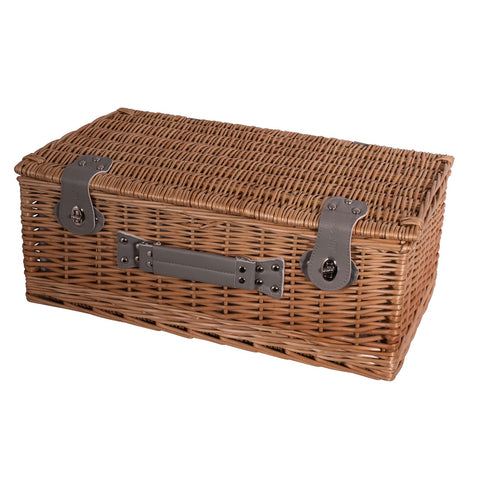 4 Person Picnic Basket - Ikat Pattern Lining
