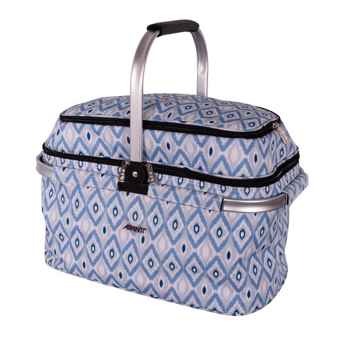 4 Person Insulated Cooler Picnic Basket - Ikat