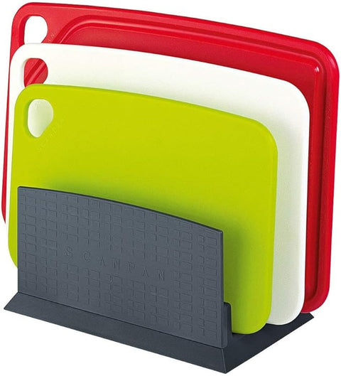 Cutting Board 4 Pieces Set with Stand