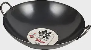 Pearl Life Chinese Carbon Steel Iron Wok 36cm