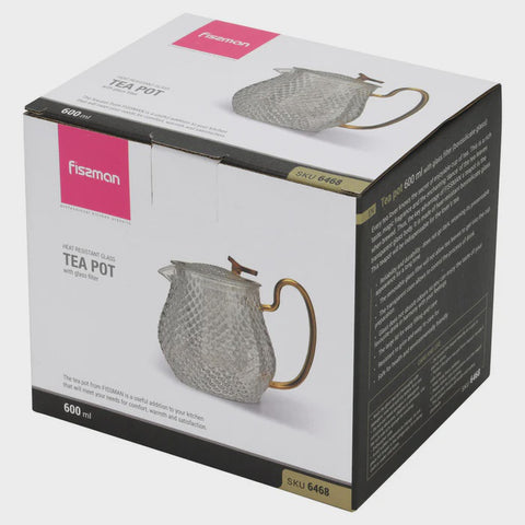 Tea Pot 600ml With Glass Filter (6468)