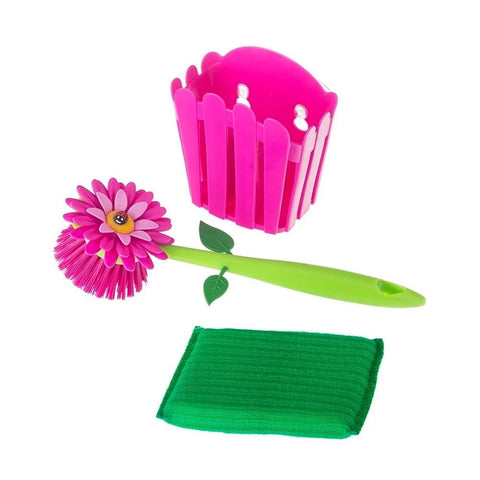 Vigar Flower Power Orange 3Pc Sink Caddy Set