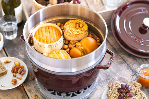 Round Cocotte with Steamer - 26cm Grenadine