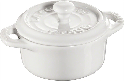 Ceramic Round Mini Cocotte White - 10cm