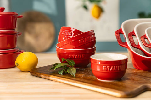 Ceramic Round Ramekin 2piece Cherry - 8cm