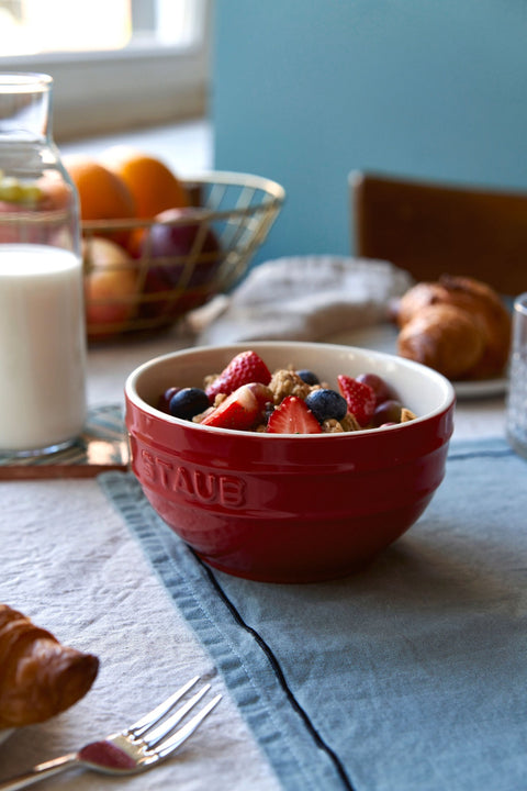 Ceramic Round Bowl Cherry - 14cm