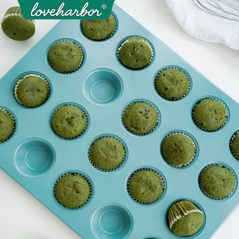 Loveharbor Green Earth Non-Stick Mini Muffin Pan