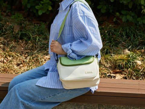 Insulated Mini Lunch Bag with Strap - Green