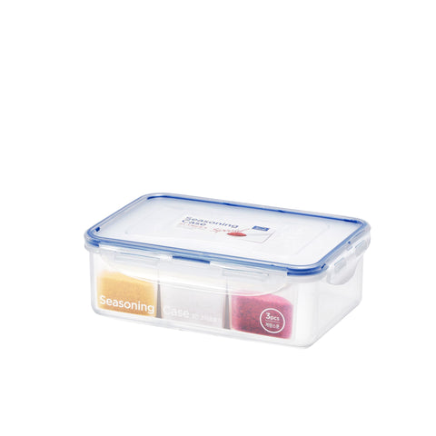 Seasoning Container with Divider and Spoon - 1L