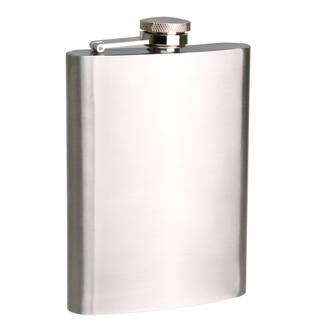 Stainless Steel Hip Flask 8Oz/236ml - Satin / Satin