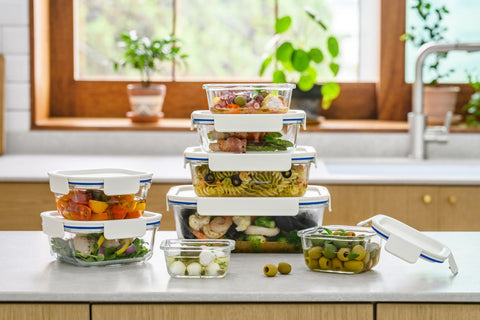 Clear Glass White Square Container