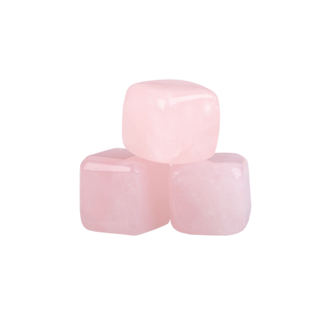 Rose Quartz Gin Stones Set 6 With Bag