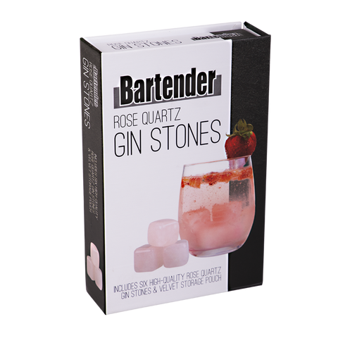 Rose Quartz Gin Stones Set 6 With Bag