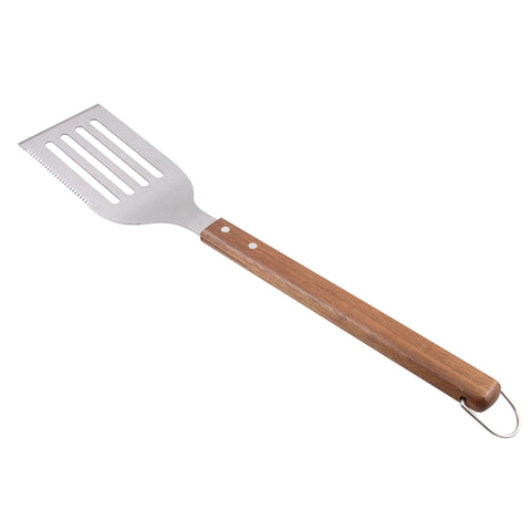 3 Piece BBQ Tool Set Acacia Handles with Carry Case