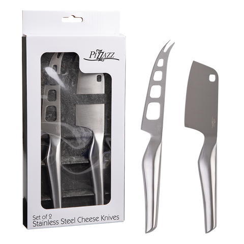 Stainless Steel Cheese Knives W/ Satin Finish Set 2