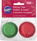 Red & Green Mini Baking Cups