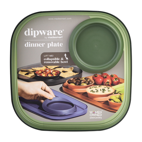 Dinner Plate With Bowl 24 X 24cm - Olive Green