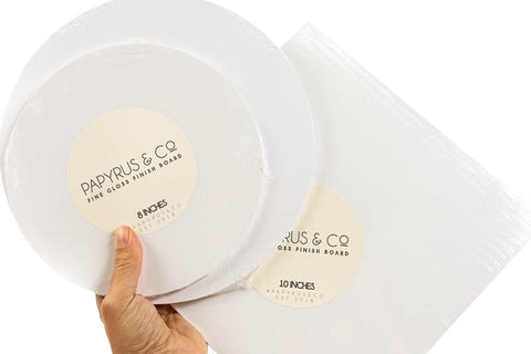MATTE WHITE 8" Round Masonite Cake Board