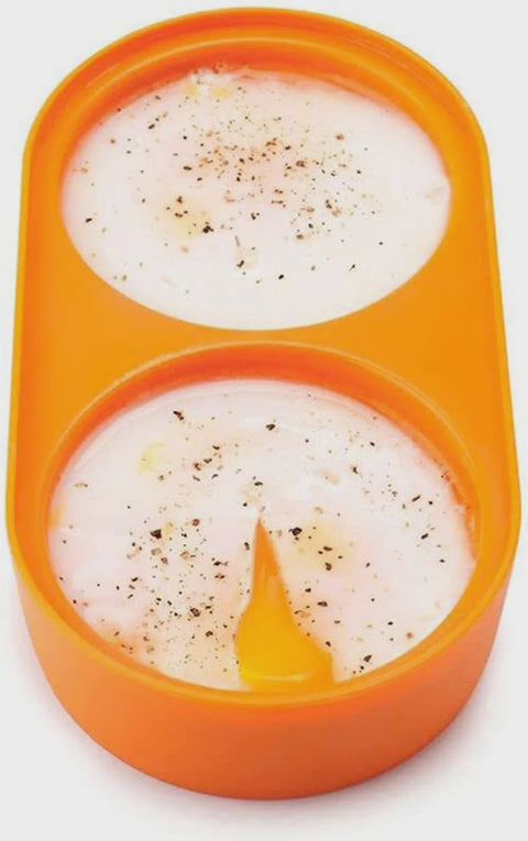 Eggy Double Microwave Egg Poacher, 16.7x4.3x8.9cm