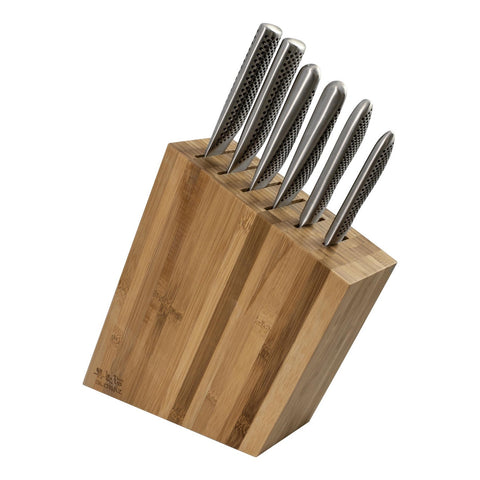7Piece Kyoto Knife Block - Bamboo