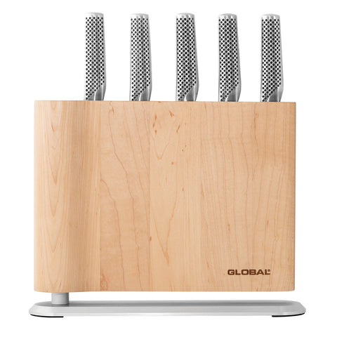 UKU 6 Piece Knife Block Set - Maple