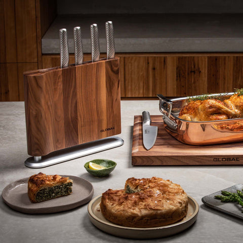 Uku 6 Piece Knife Block - Walnut