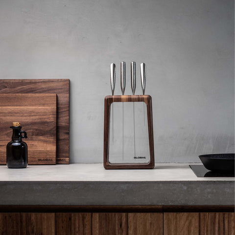Hashira 5Pc Knife Block - Walnut