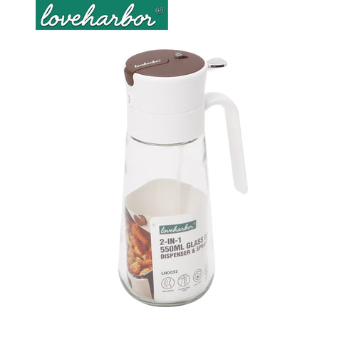 2-In-1 Glass Oil Dispenser & Sprayer