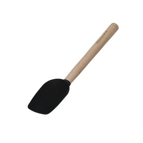 Maple Handle Silicone Mini Spoon Spatula