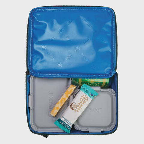 Freezable Classic Lunch Box - Checker Wave Olive