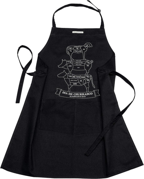 Churrasco Cotton Apron - Black
