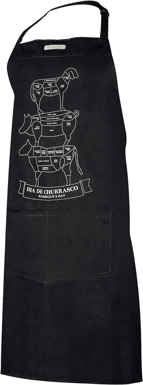 Churrasco Cotton Apron - Black