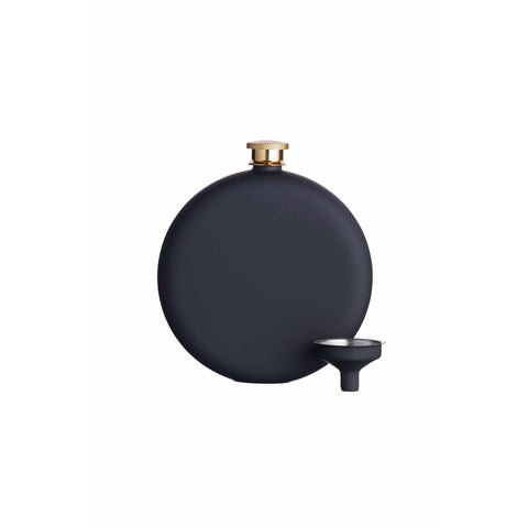 Hip Flask Soft Touch Stainless Steel 350ml - Black
