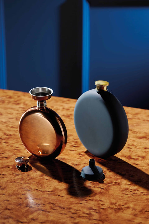Hip Flask Soft Touch Stainless Steel 350ml - Black