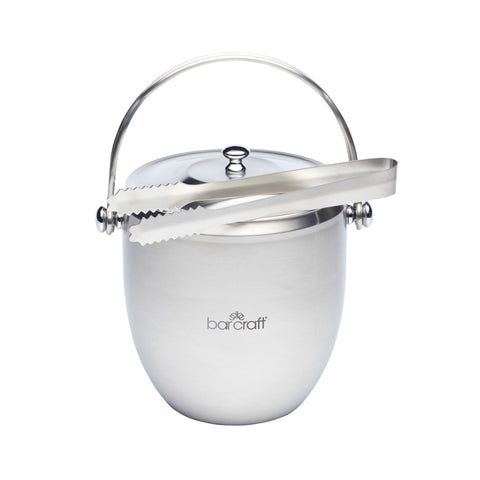 Ice Bucket with Lid & Tongs Stainless Steel