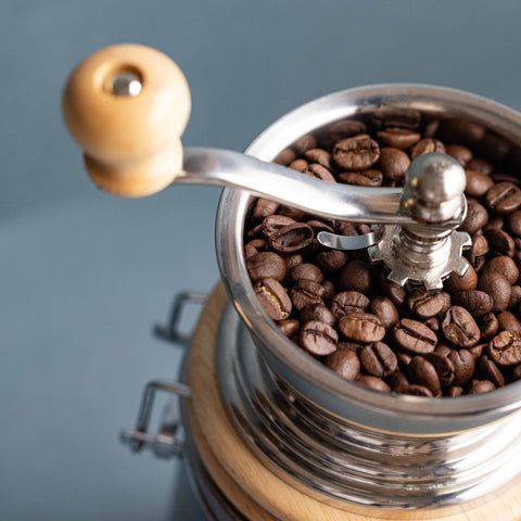 Stainless Steel Hand Coffee Grinder with Storage Large