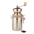 Stainless Steel Hand Coffee Grinder with Storage Large