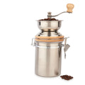 Stainless Steel Hand Coffee Grinder with Storage Large
