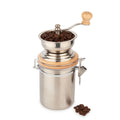 Stainless Steel Hand Coffee Grinder with Storage Large