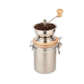 Stainless Steel Hand Coffee Grinder with Storage Large