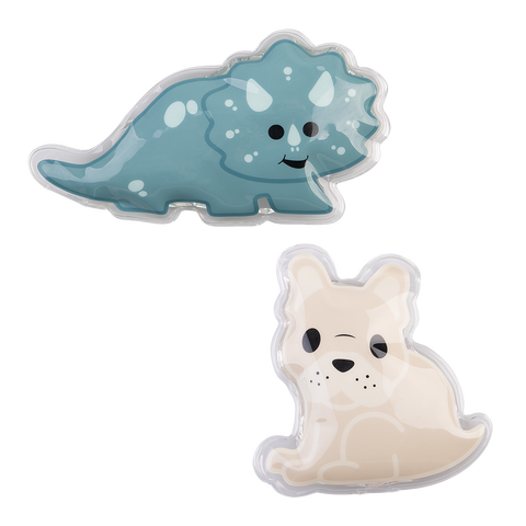 Luxe Gel Ice Packs Set 2 - Dinosaur/Bulldog