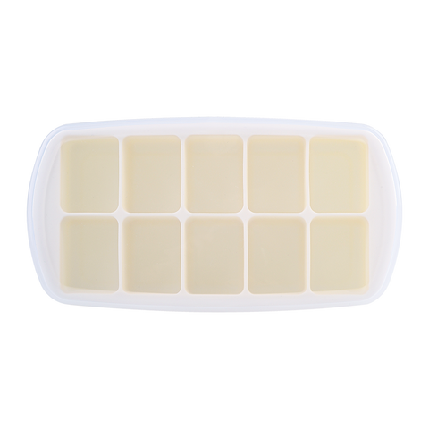 Luxe 10 Compartment Silicone Food Tray W/ Lid - Ivory