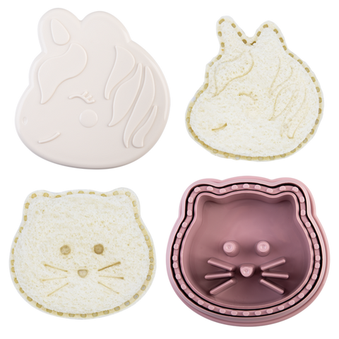 Luxe 3-in-1 Sandwich Cutters Set 2 - Unicorn & Cat