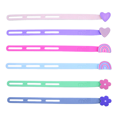 Luxe Silicone Wrap Bands - Flower/Heart/Rainbow
