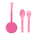 Omiepod 3 Piece Cutlery Set / Bubble Pink