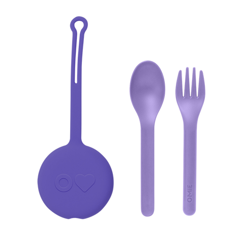 Omiepod 3 Piece Cutlery Set / Bubble Pink